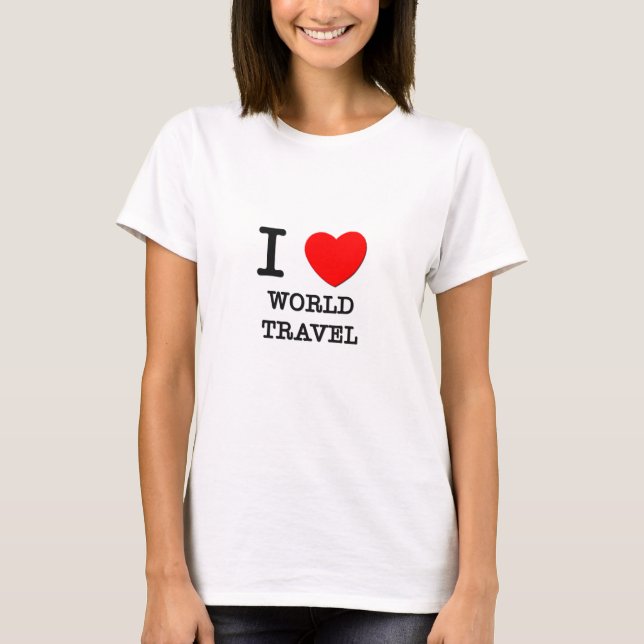 T-shirt J'aime le voyage du monde (Devant)