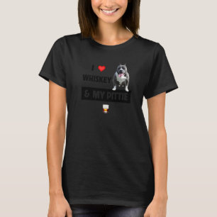 T-shirt J'aime le Whisky Et Ma Maman Pittie Papa Chien Boi