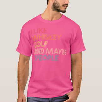 T-shirt J'aime le Whisky Golf Et Peut-Être 3 Personnes Cit