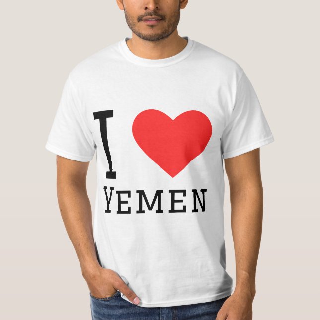 T-shirt J'aime le Yémen (Devant)