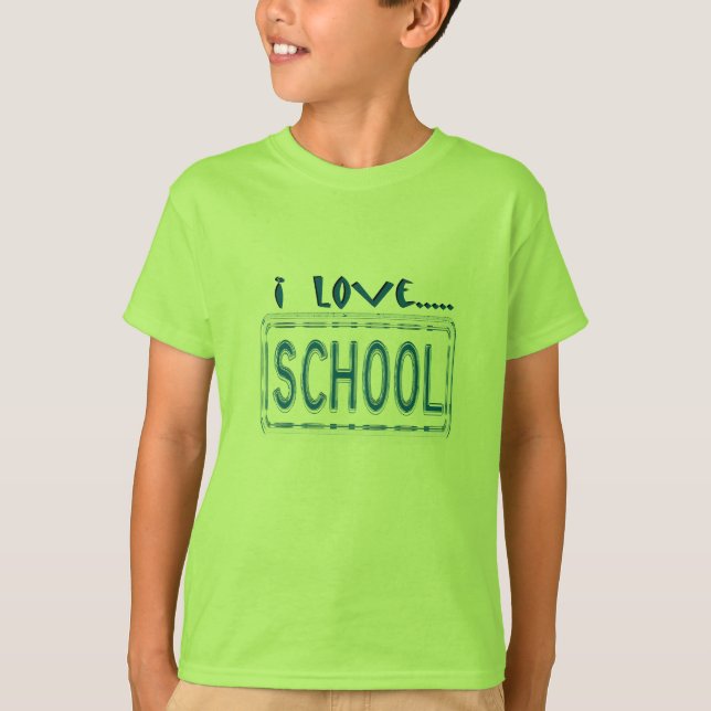 T-shirt J'aime l'école (Devant)