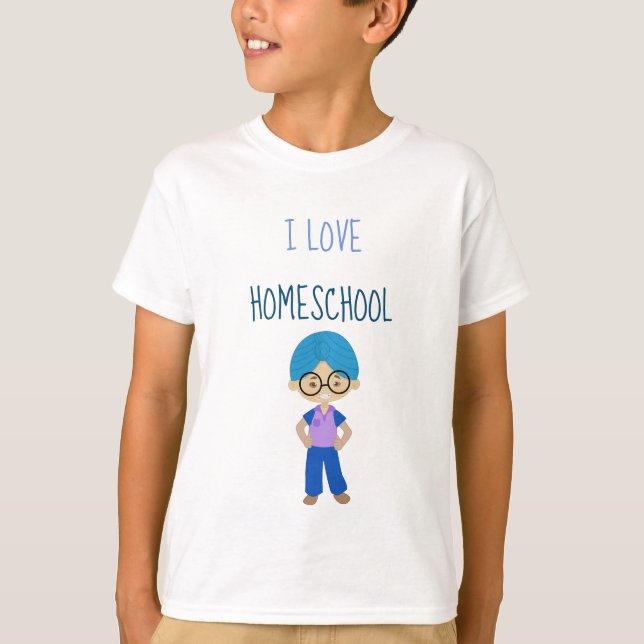 T-shirt J'aime l'école familiale Multiculture (Devant)