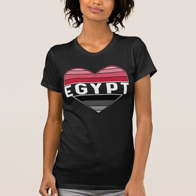 T-shirt J'aime l'Egypte, le coeur égyptien (Devant)