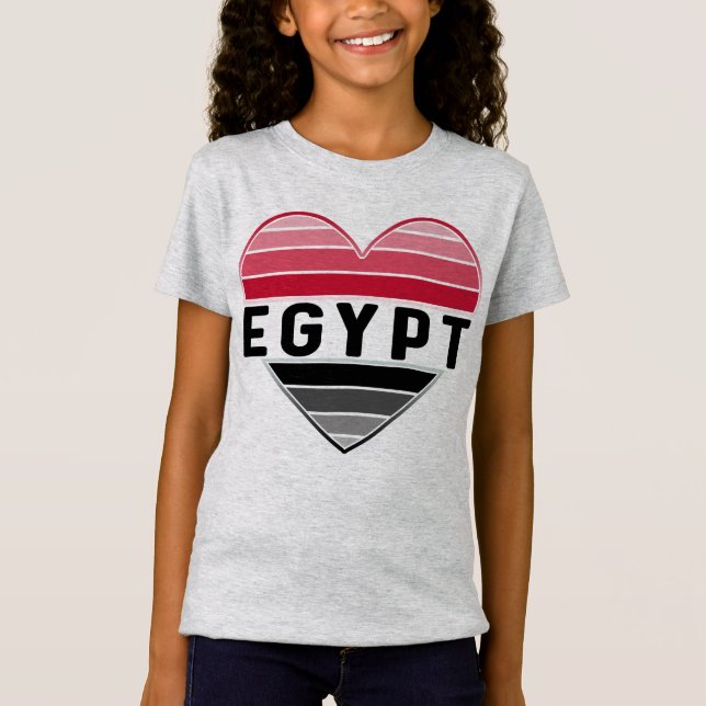T-Shirt J'aime l'Egypte, le coeur égyptien (Devant)
