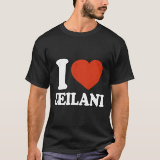 T-shirt J'aime Leilani I Il Leilani Rouge Il
