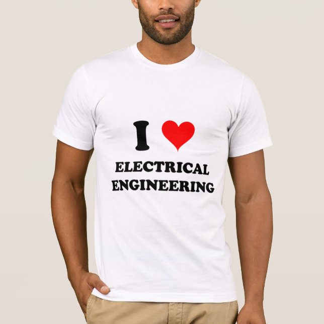 T-shirt J'aime l'électrotechnique (Devant)