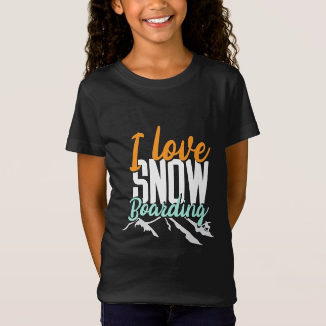 T-Shirt J'Aime L'Embarquement De Neige (Devant)