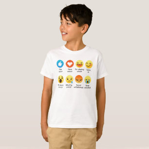 T-shirt J'aime l'émoticône sociale du FOOTBALL (emoji) (la