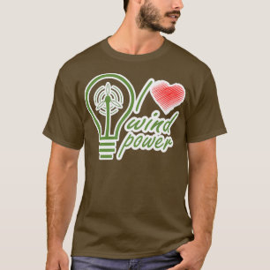 T-shirt J'aime l'énergie éolienne renouvelable 5