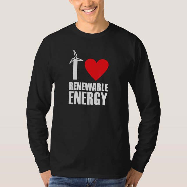 T-shirt J'aime l'énergie renouvelable (Devant)