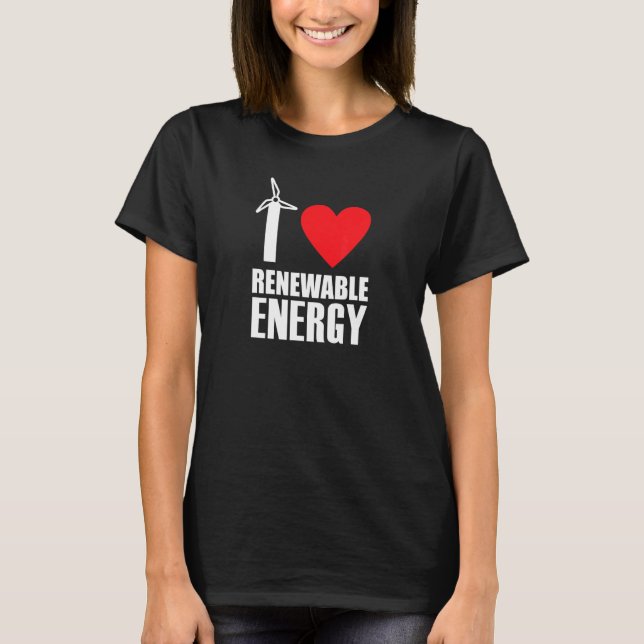 T-shirt J'aime l'énergie renouvelable (Devant)