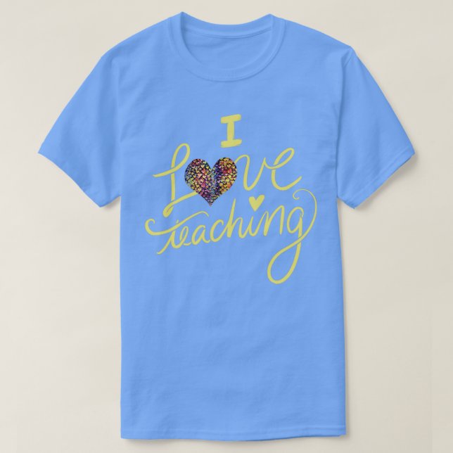 T-shirt J'aime l'enseignement (Design devant)