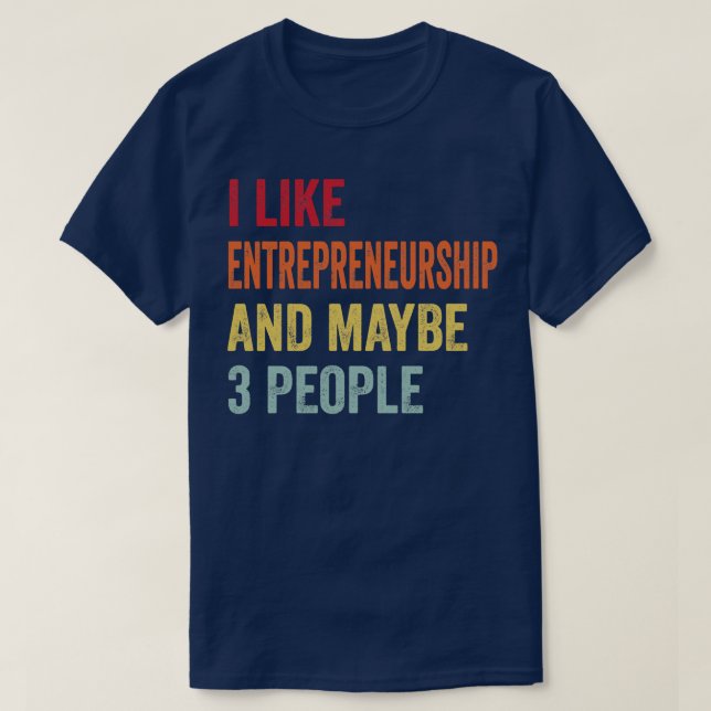 T-shirt J'Aime L'Entrepreneuriat Peut-Être 3 Personnes (Design devant)