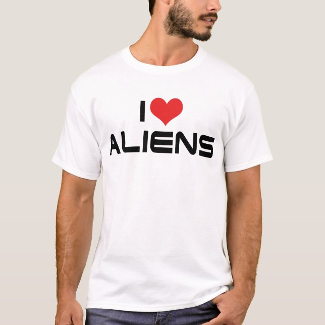 T-shirt J'aime les Aliens (Devant)