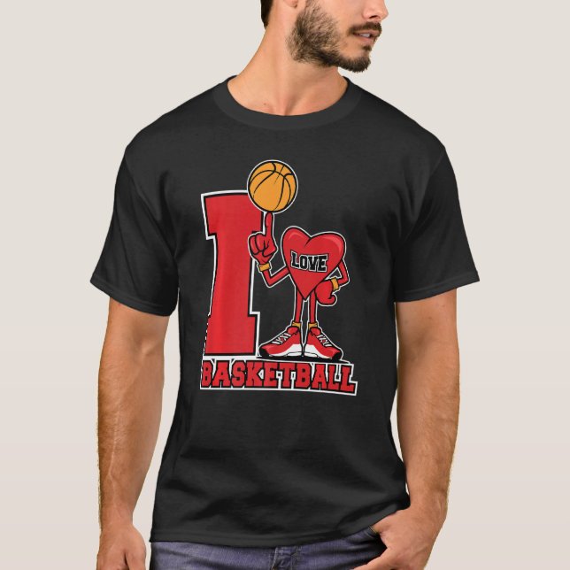T-shirt J'Aime Les Amateurs De Basket-Basket Pompe À Trou  (Devant)