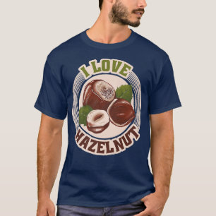 T-shirt J'aime les amoureux des noisettes cadeaux automneT