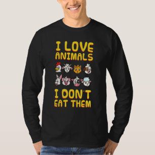 T-shirt J'Aime Les Animaux Je Ne Les Mange Pas Végétarien