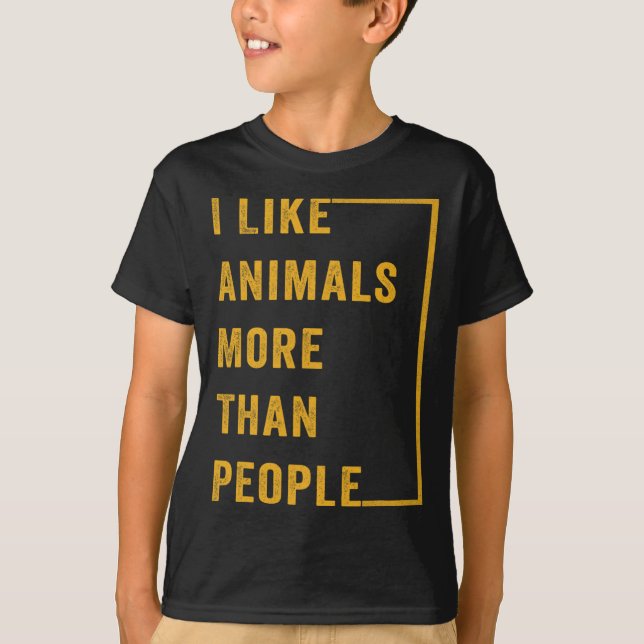 T-shirt J'Aime Les Animaux Plus Que Les Gens 1 (Devant)