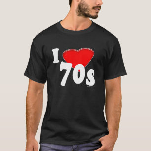 T-shirt J'aime les années 70 l'obscurité