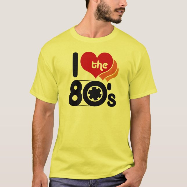 T-shirt J'aime les années 80 (Devant)