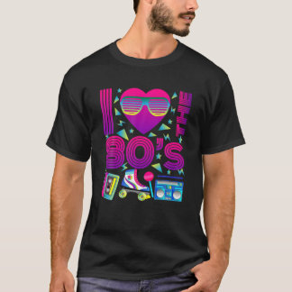 T-shirt J'Aime Les Années 80 Retro Vintage Funny