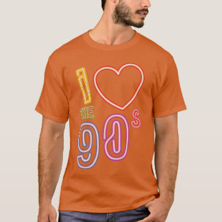 T-shirt j'aime les années 90 Rétro Vintage