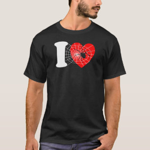 T-shirt J'Aime Les Araignées Du Coeur - Drôle J'Aime Les A