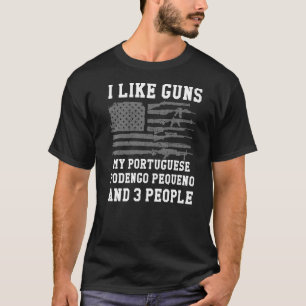 T-shirt J'Aime Les Armes Mon Portugais Podengo Pequeno Et