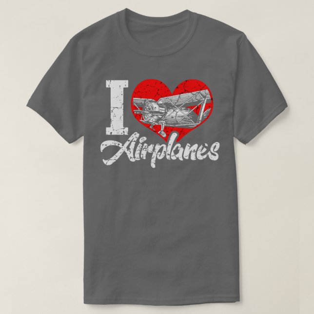 T-shirt J'aime les avions (Design devant)