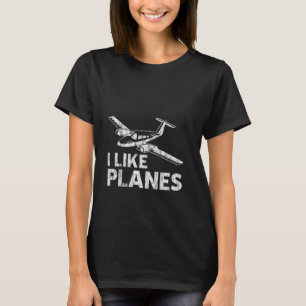 T-shirt J'aime les avions Aviation Pilote Profession ---