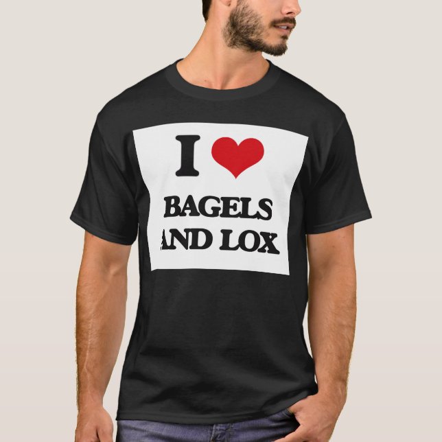 T-shirt J'aime les bagels et le saumon fumé (Devant)