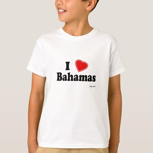 T-shirt J'aime les Bahamas (Devant)