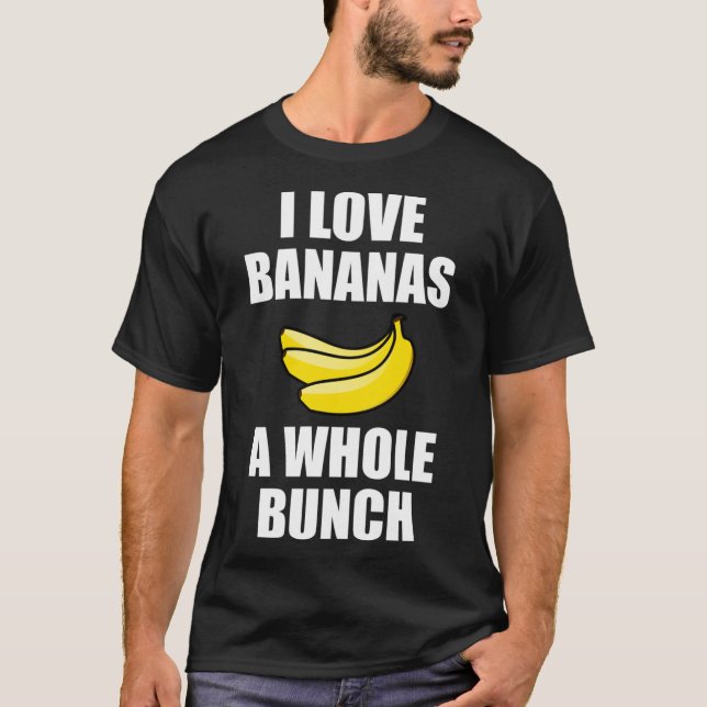 T-shirt J'Aime Les Bananes Un Amoureux De La Nourriture In (Devant)
