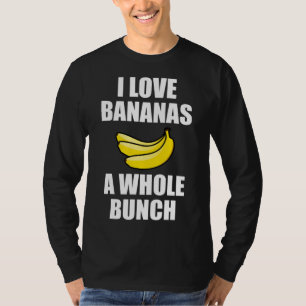 T-shirt J'Aime Les Bananes Un Amoureux De La Nourriture In