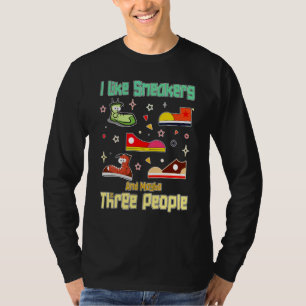 T-shirt J'aime Les Baskets Et Peut-être 3 Personnes, Chaus