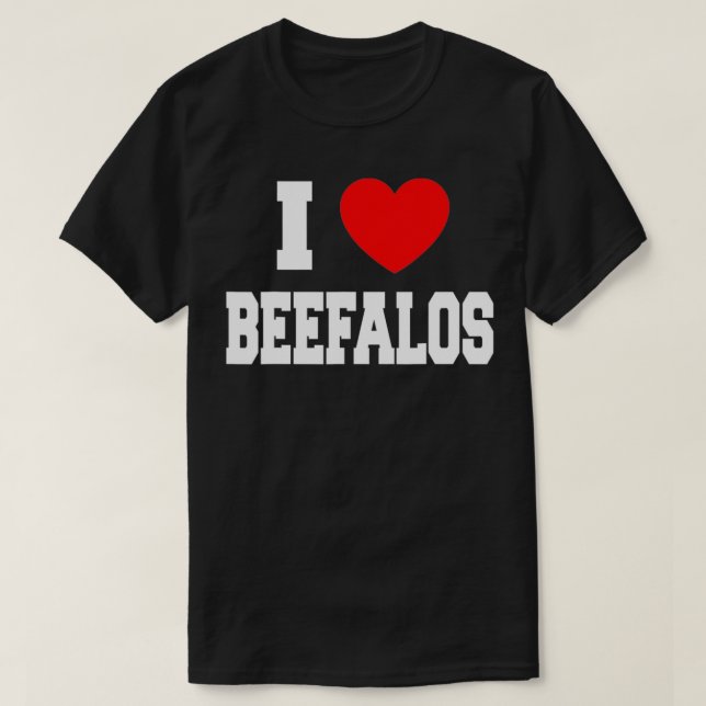 T-shirt J'aime les beefalos (Design devant)