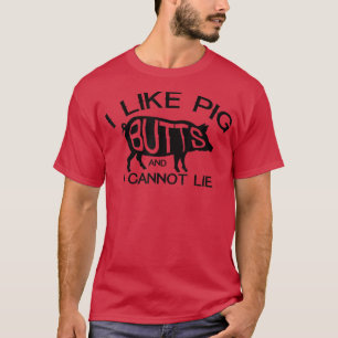 T-shirt J'Aime Les Beurres De PorcDrôle Grillant BBQ Mens 
