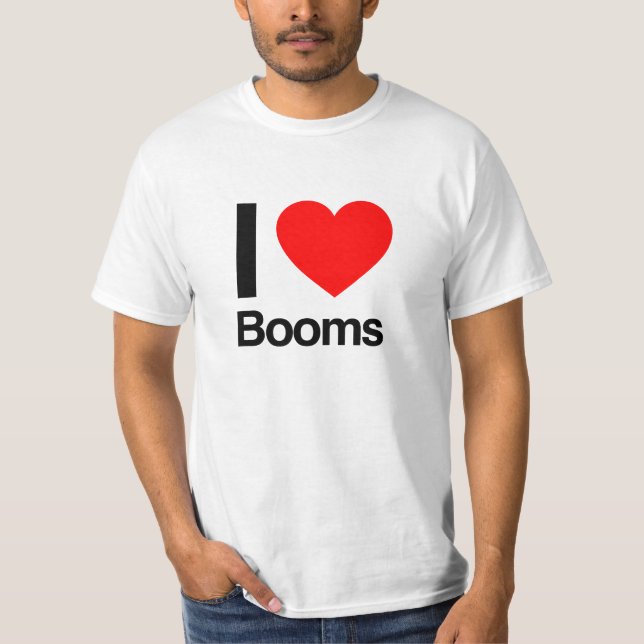 T-shirt j'aime les booms (Devant)