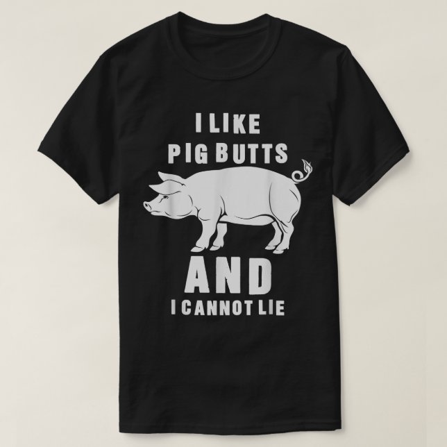 T-shirt J'Aime Les Boutons De Cochon Et Je Ne Peux Pas All (Design devant)