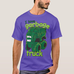 T-shirt J'aime les camions à ordures pour enfants - T-shir