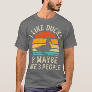 T-shirt J'Aime Les Canards Et Peut-Être 3 Personnes Duck F