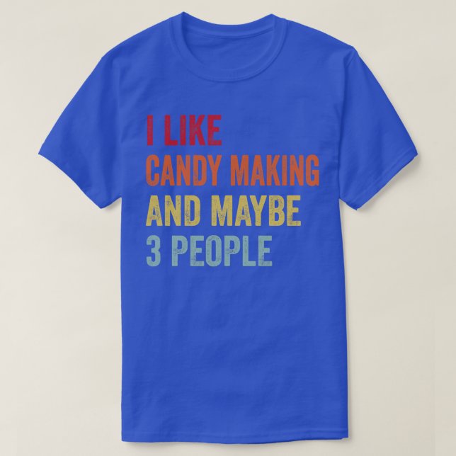 T-shirt J'Aime Les Candy Fabriquant Peut-Être 3 Personnes (Design devant)