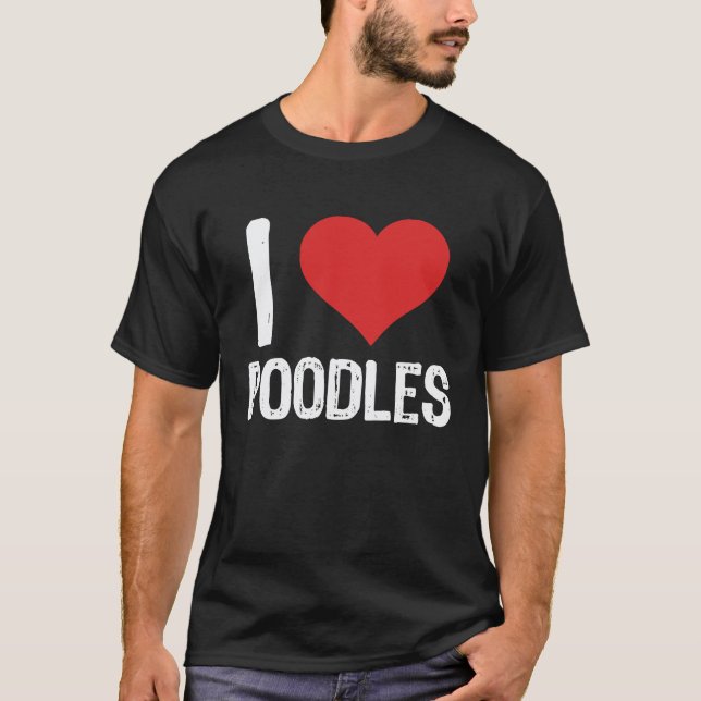 T-shirt J'aime les caniches (Devant)