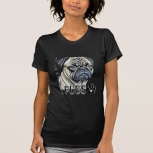 T-shirt J'aime les Carlins Propriétaires de chiens migno