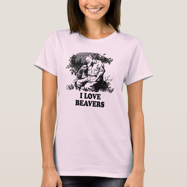 T-shirt J'aime les castors (Devant)
