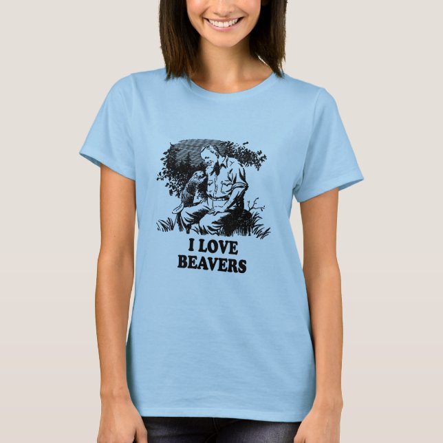 T-shirt J'aime les castors (Devant)