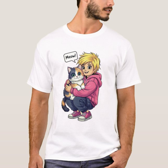 T-shirt J'aime les chats (Devant)