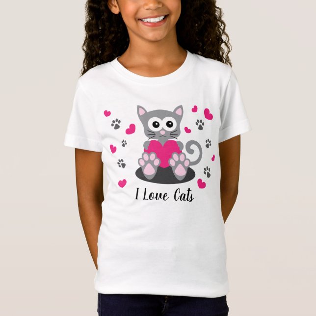 T-Shirt J'aime les chats (Devant)