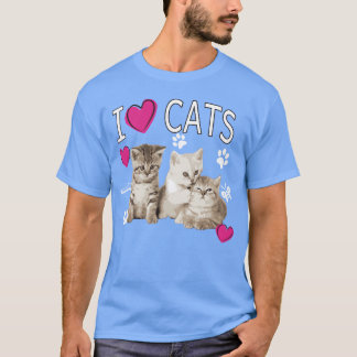 T-shirt J'aime les chats amateur de chats J'aime l'ami des