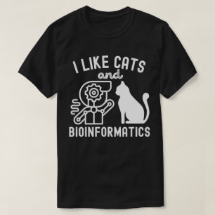 T-shirt J'aime les chats et la bio-informatique